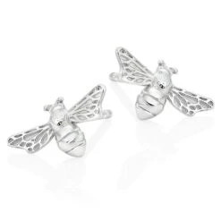Silver Bee Stud Earrings