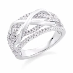 Silver Cubic Zirconia Infinity Ring