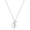 Silver Cubic Zirconia Initial X Pendant