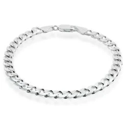 Silver Curb Men's Bracelet
