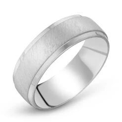 Silver Textured Men's Ring