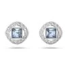 Swarovski Angelic Blue Square Cut Ladies Stud Earrings