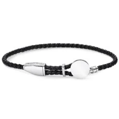 Thomas Sabo Black Leather Bracelet