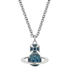 Vivienne Westwood Blue Crystal Pendant