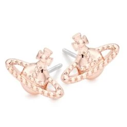 Vivienne Westwood Farah Rose Gold Tone Earrings