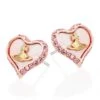 Vivienne Westwood Petra Pink Rose Tone Stud Earrings