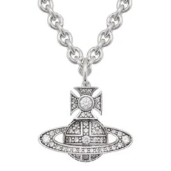 Vivienne Westwood Silver Cubic Zirconia Necklace